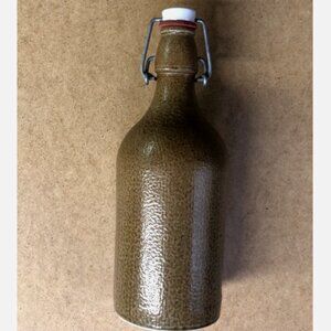 MKM Stoneware Beer Growler Bottle w/Wire Bail - 9"